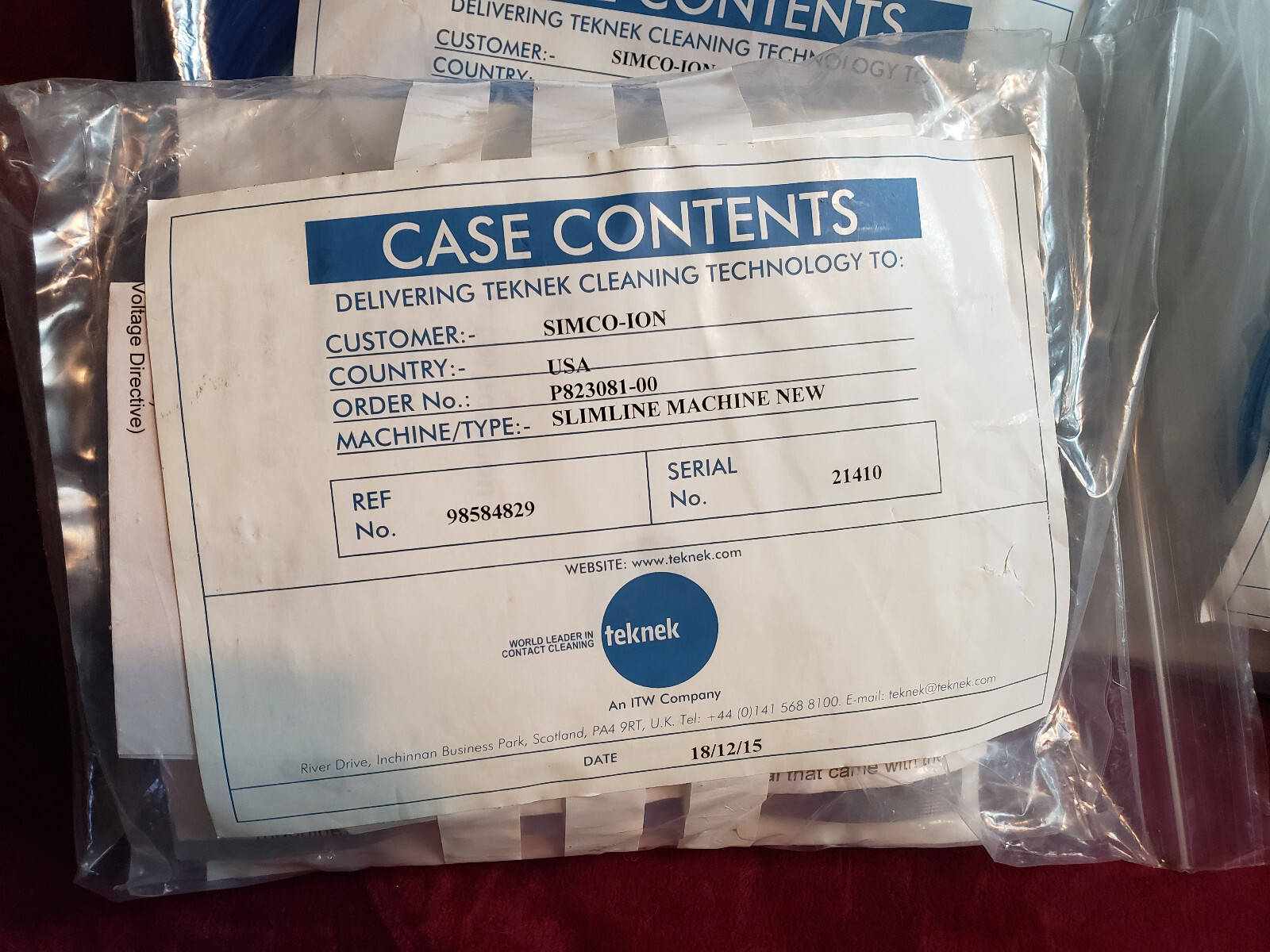 Teknek / Simco-Ion Cleaning Kits, Tekwipes, Roller Doctor, Tubing, etc, Slimline