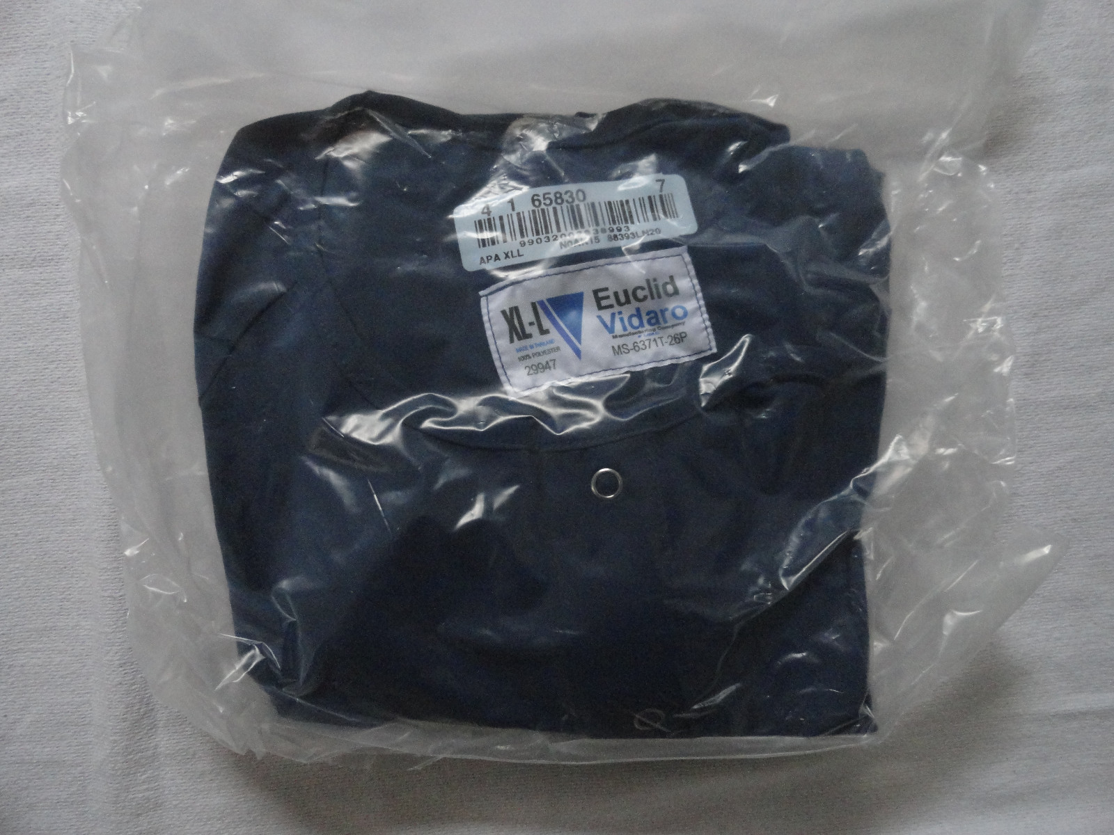 20 XL-L Tops Euclid Vidaro Microdenier Poly Modest Scrubs Cleanroom Lab Blue