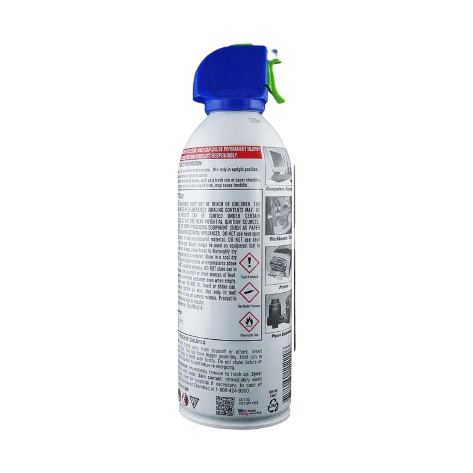 Compressed Air Duster Cleaner 10 oz Electronics Computer Keyboard Dust Remover