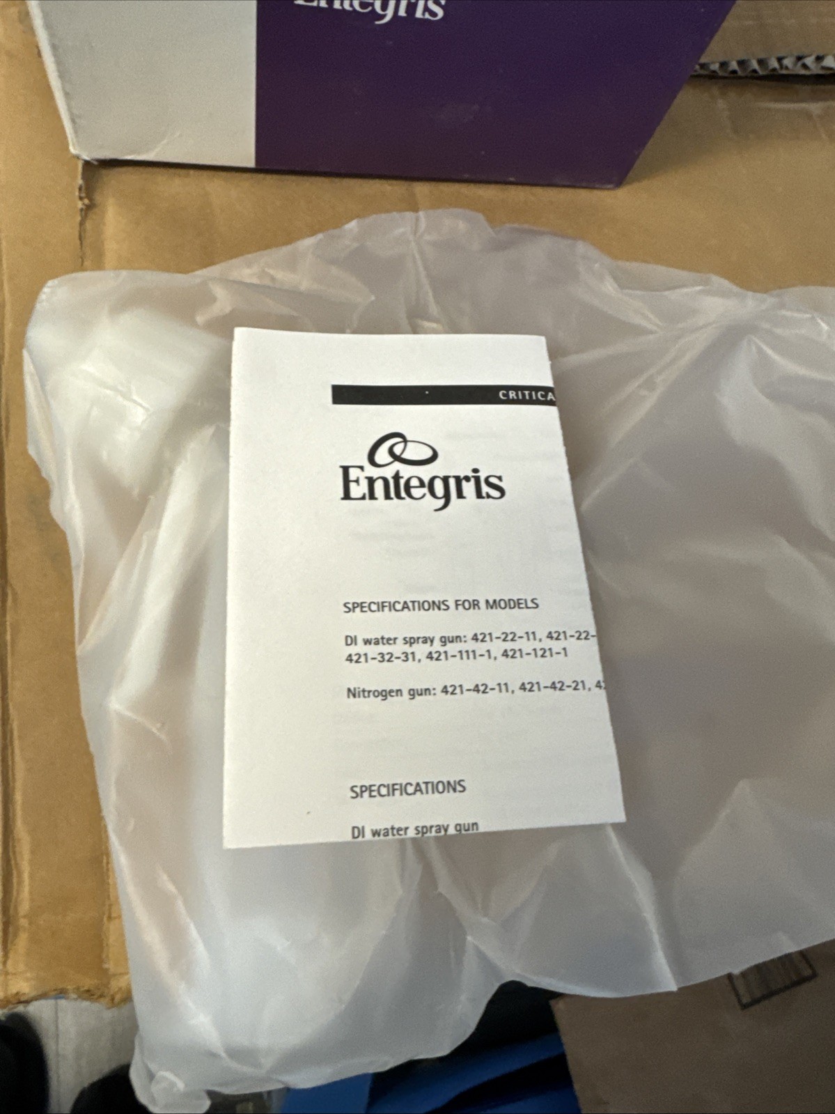 Entegris 421-42-11 Nitrogen Teflon Air Gun