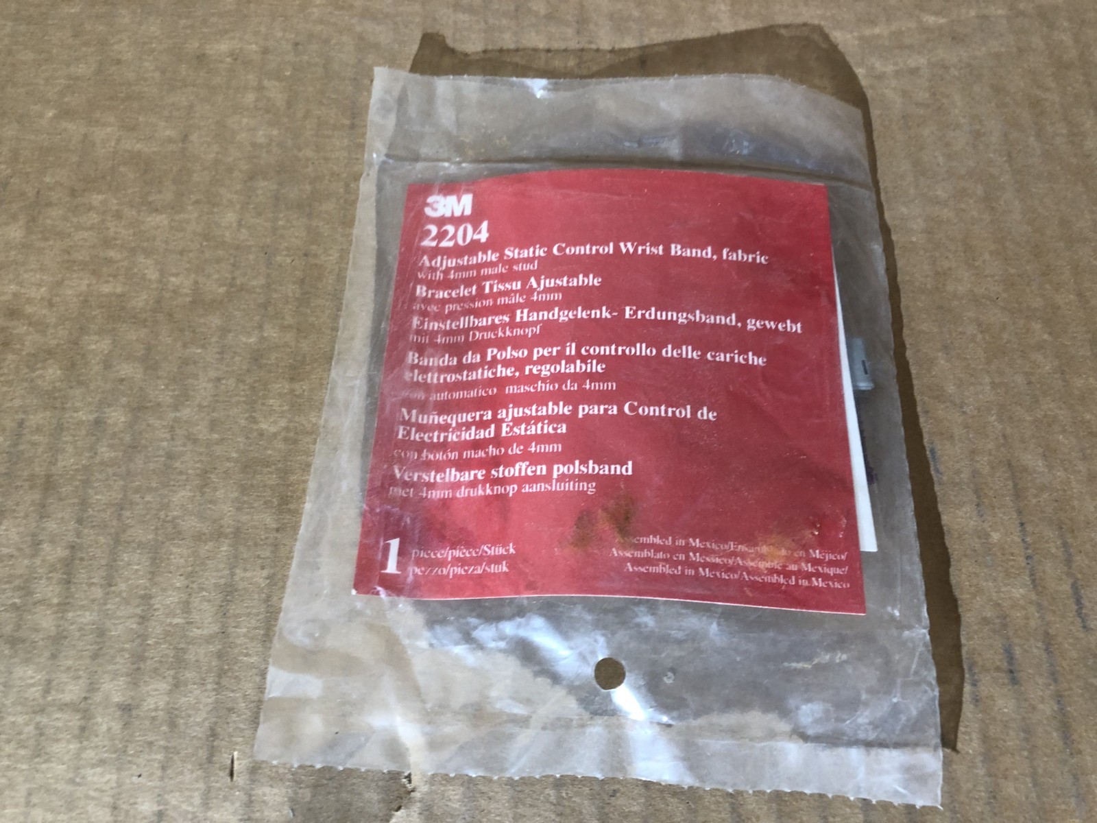 3M 2204, Static Control Adj. Wrist Band Burgundy 2204. **NEW**