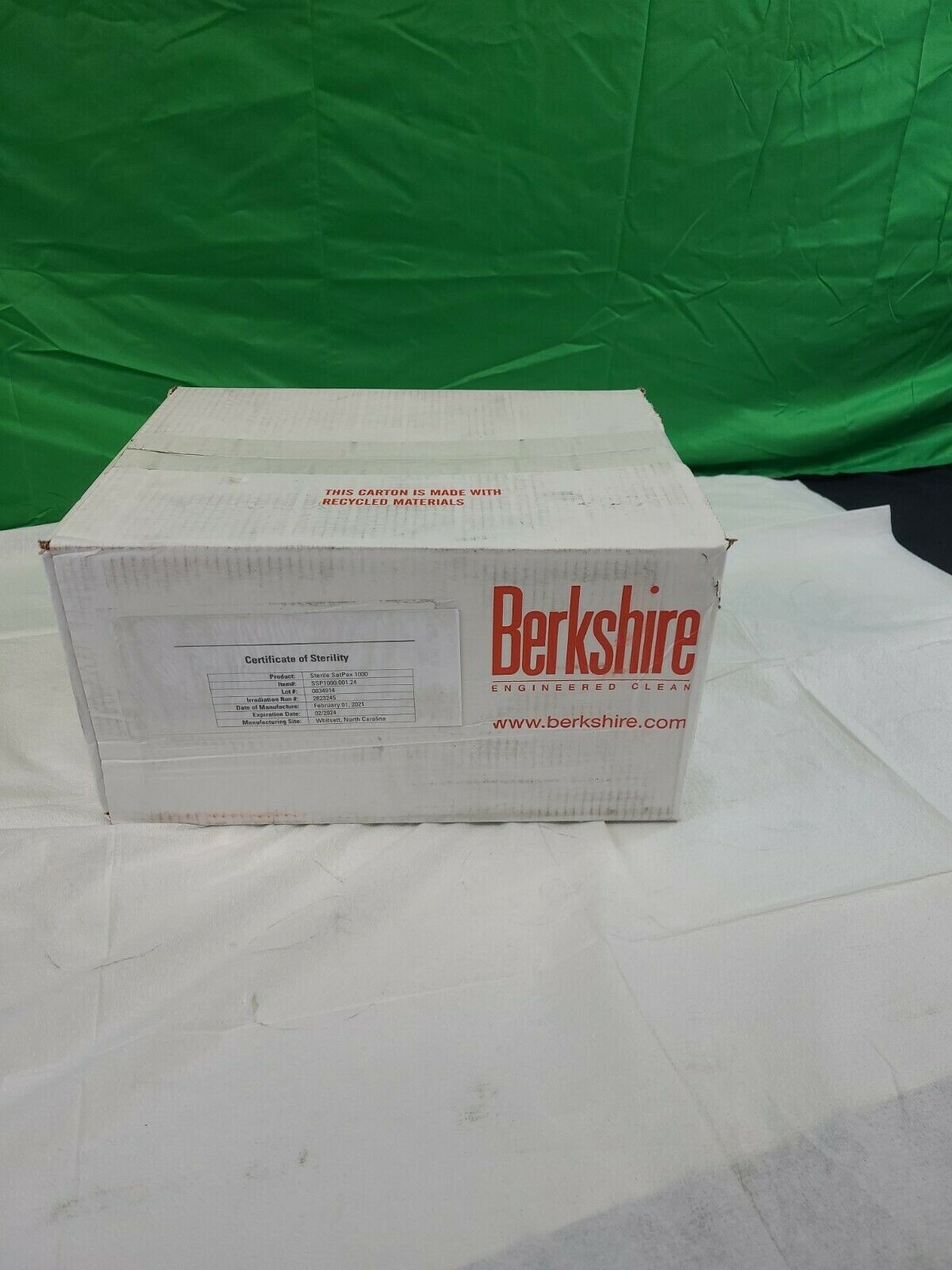 Berkshire SSP1000.001.24 Cleanroom Sterile Wipe-30 ct Pack-9″x9″-White-LOT OF 24