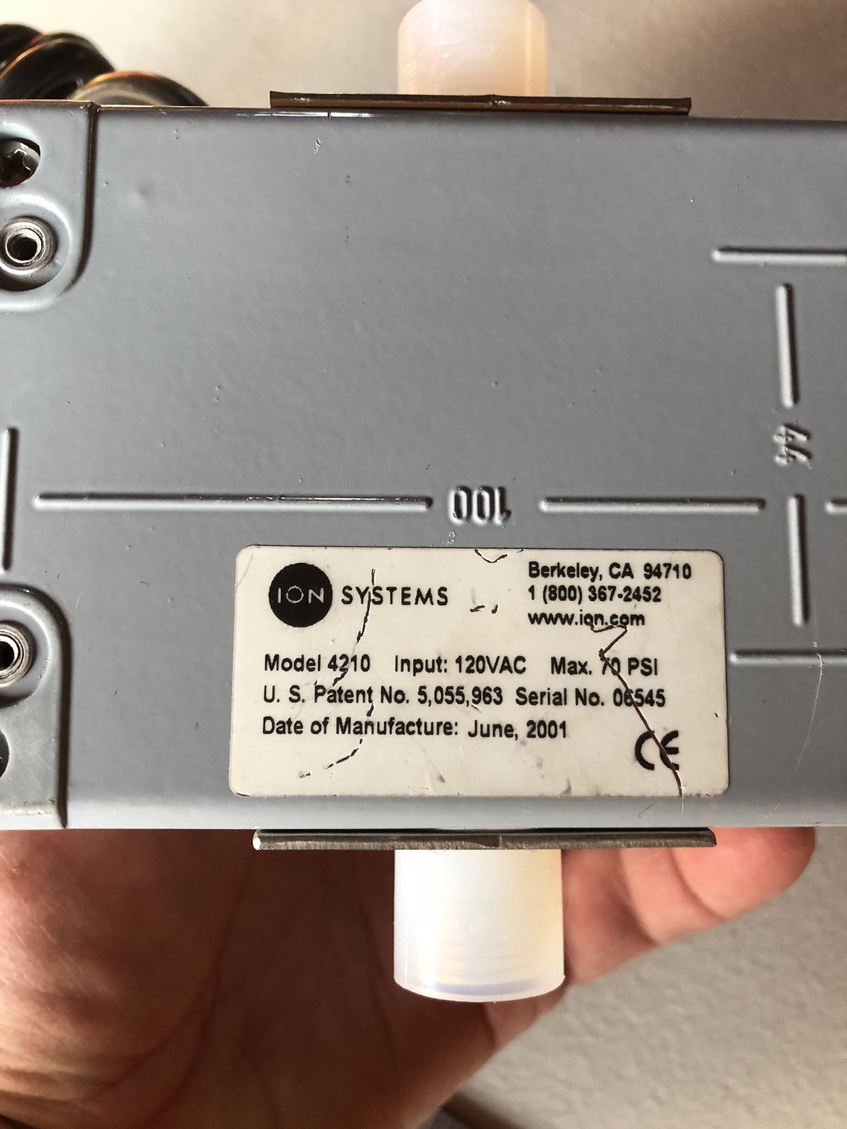 ION Systems NiStat 4210un In-Line Gas Nitrogen Ionizer USA 120VAC USA