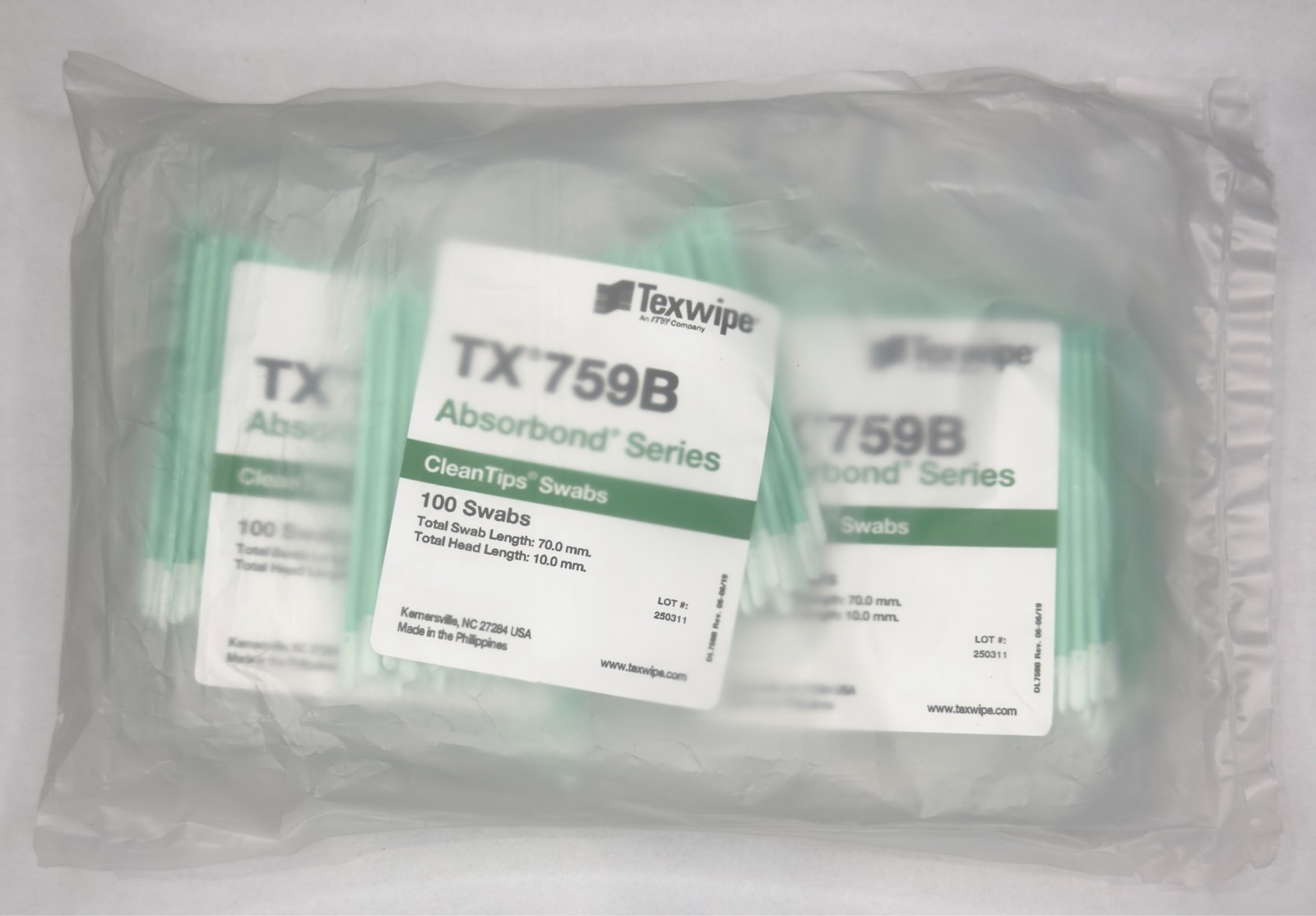 Texwipe TX759B Absorbond Series Clean Tip Swabs 500 Total