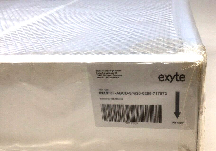 exyte INX/PCF-ABCD-8/4/20-0295 Air Filter 800mm X 485mm X 206mm Pleated Carbon