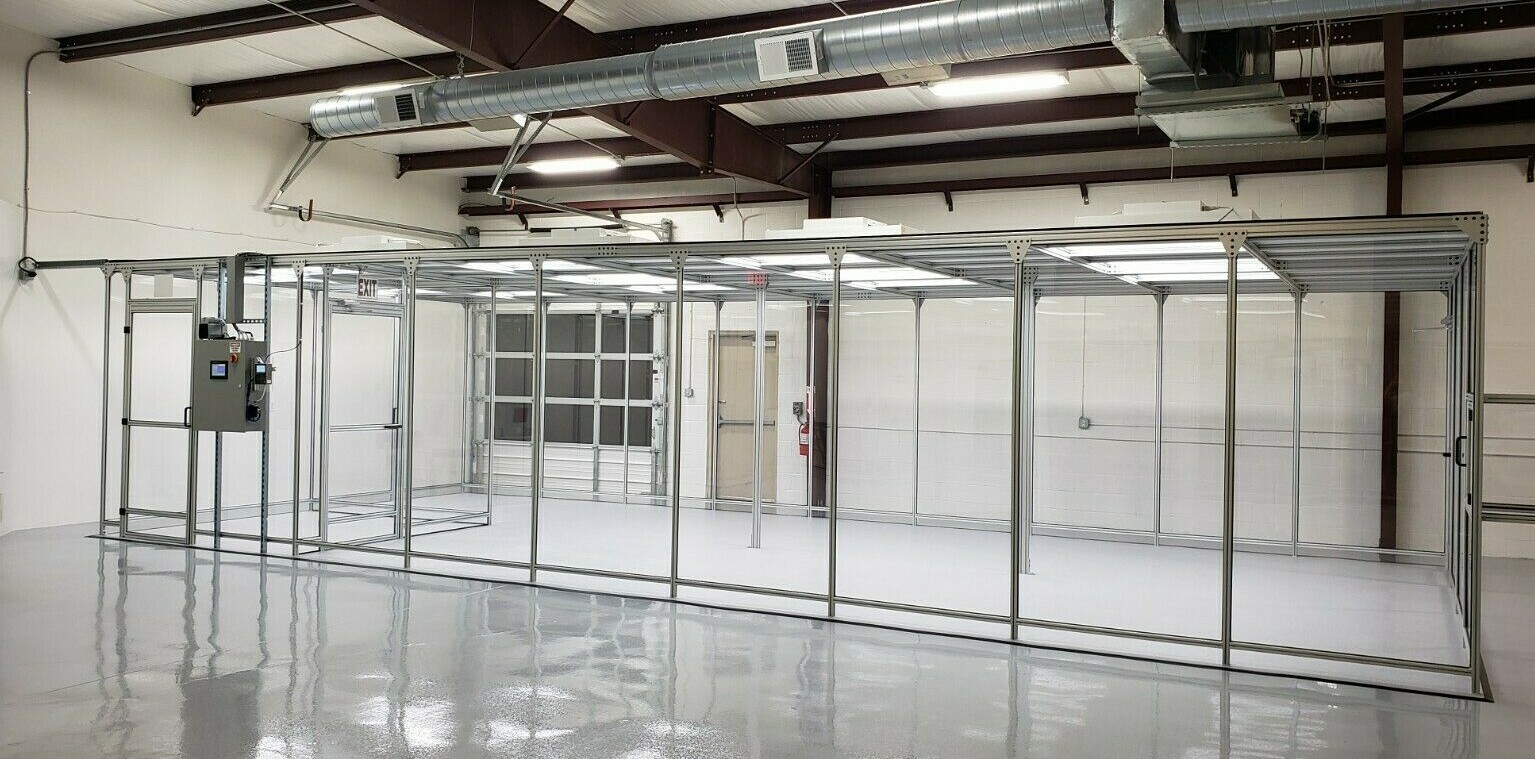 16′ x 32′ Modular Clean Room; ISO8 Class 100,000; HEPA Cleanroom; Hard Wall