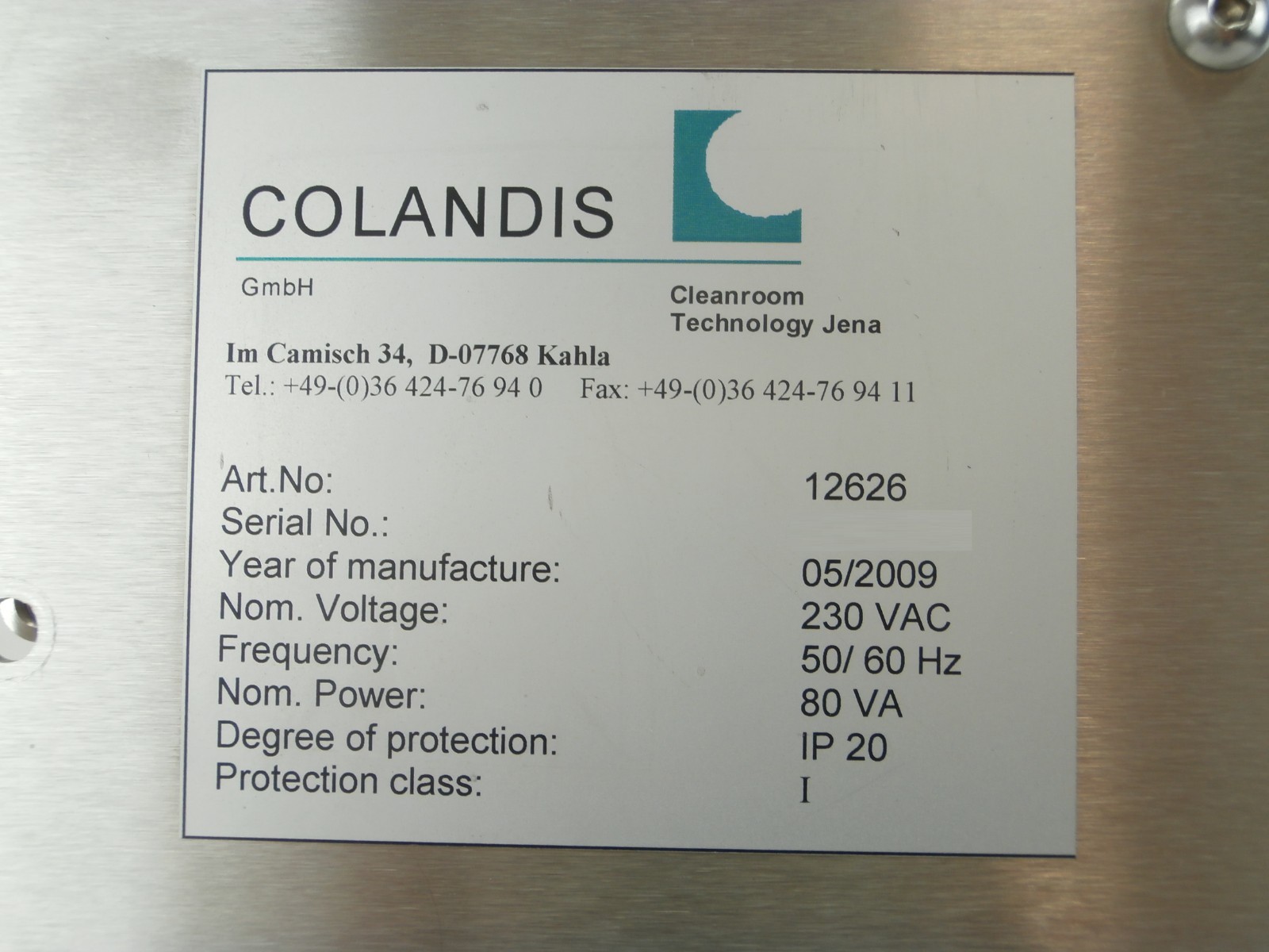 KLA-Tencor 11301406028000 WEI/WBI Colandis 12626 FFU Fan Filter Unit Working