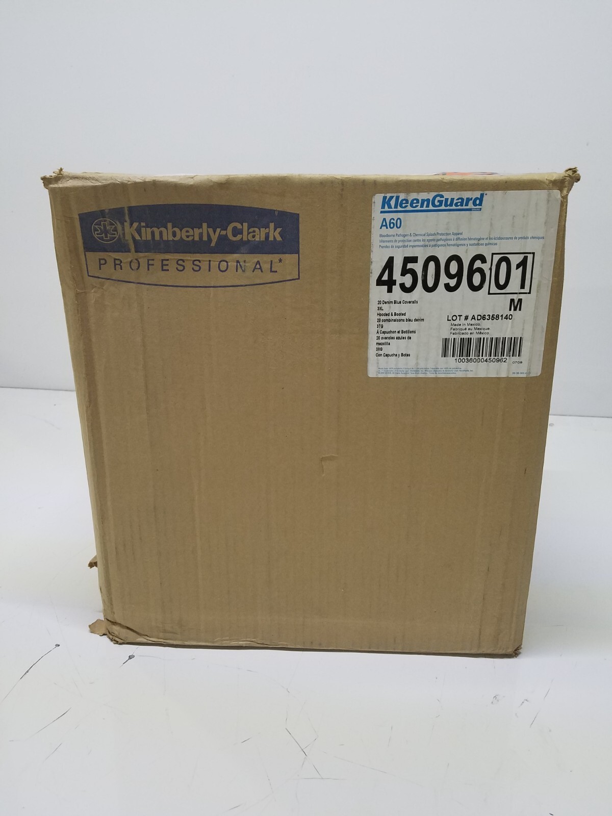 20x KleenGuard A60 Bloodborne Pathogen & Chemical Protection Coveralls 3XL