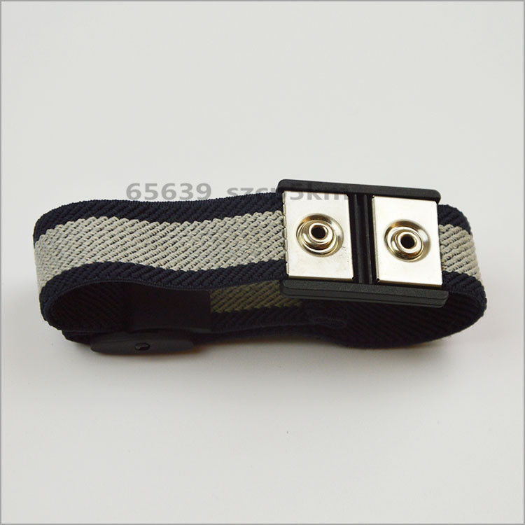 NEW Double-Circuit Lines Anti Static Antistatic ESD Adjustable Wrist Strap Blue#