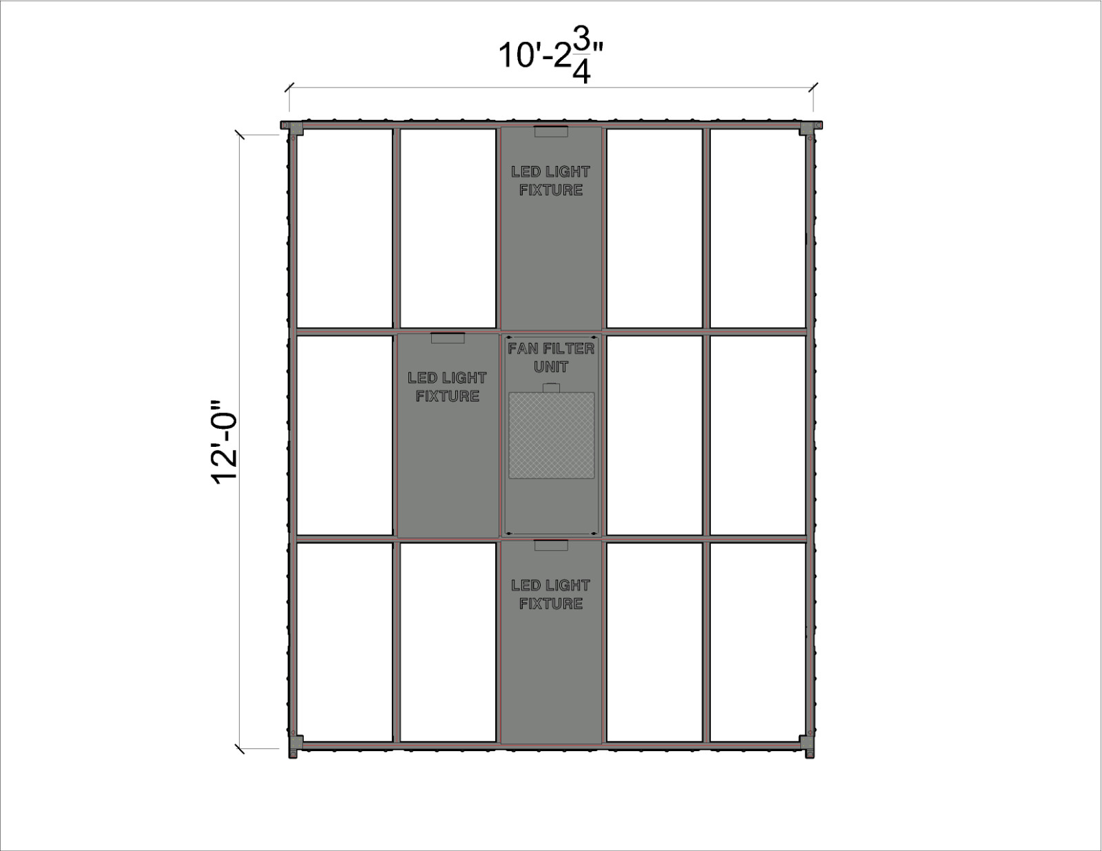 12′ x 10′ SOFT Wall Clean Room ISO8 class 100,000 HEPA Filter Cleanroom; DIY-Kit