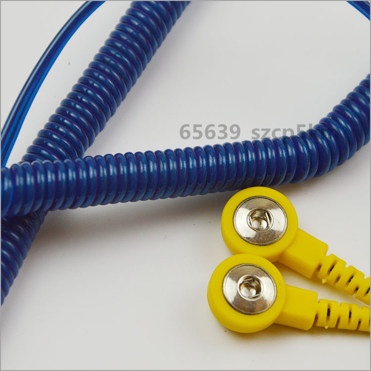 NEW Double-Circuit Lines Anti Static Antistatic ESD Adjustable Wrist Strap Blue#