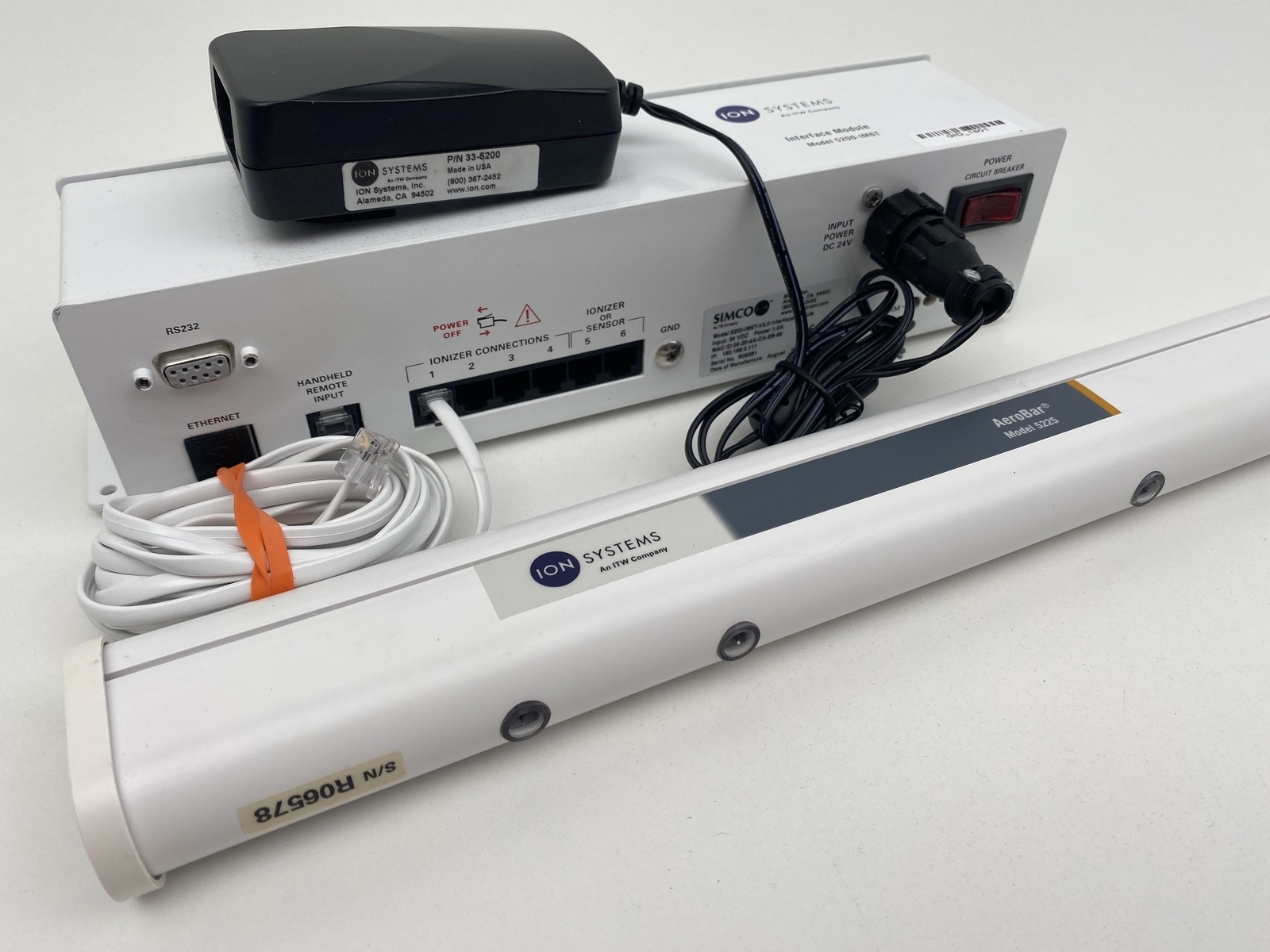 Ion Systems Simco Ion Aerobar 5225 5200-IM6T 64″ Ionizer Bar and Interface
