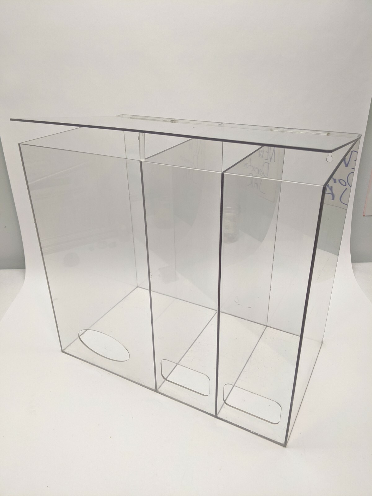 AK 1479 Acrylic Shoe Cover Hairnet Dispenser 3 Compartment 18″x19-1/2″x11-1/2″