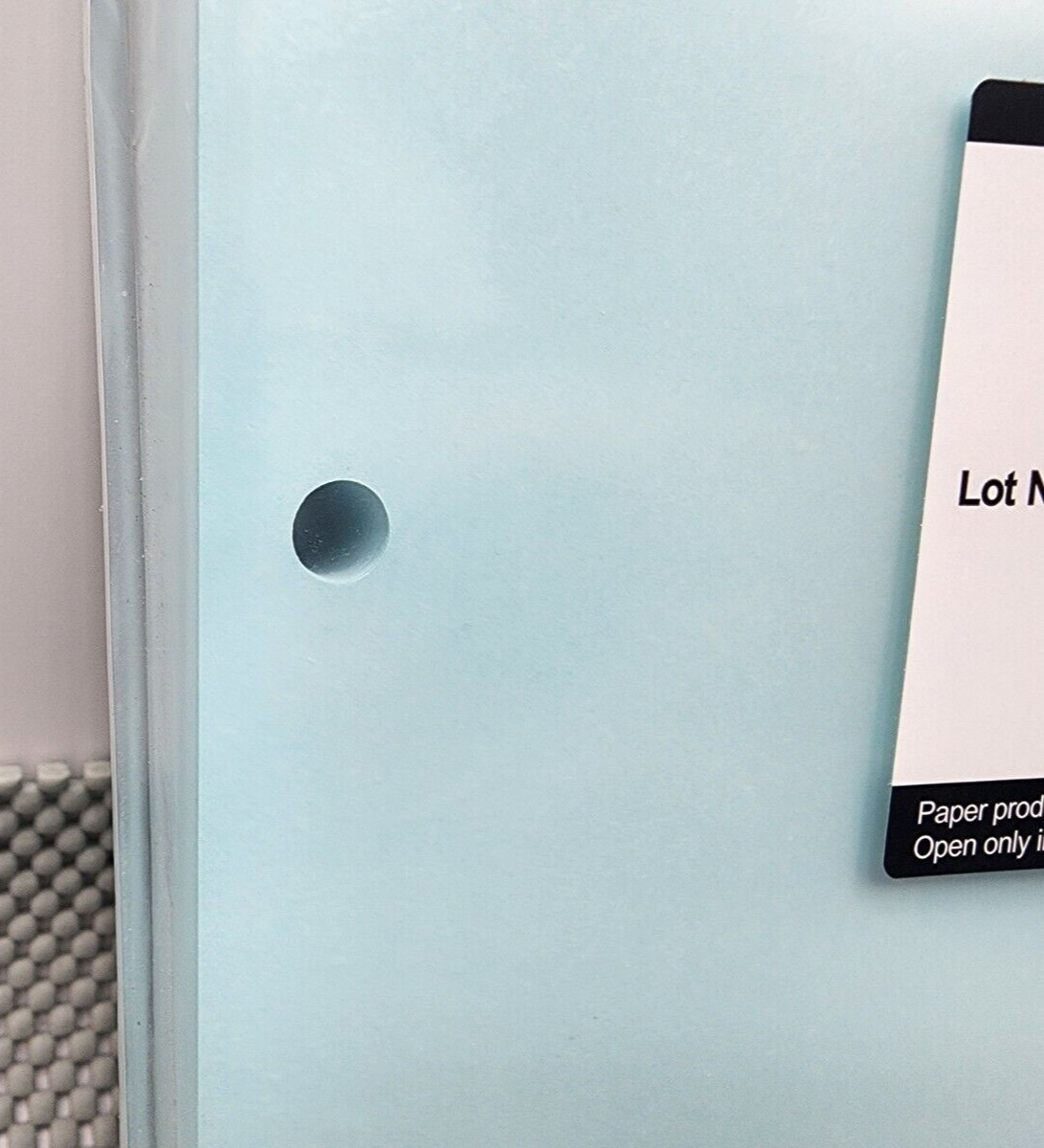 250 SHEETS Cleanroom Paper 8.5″ x 11″ LIGHT BLUE Lot No. 2871 (3 Hole Punched)