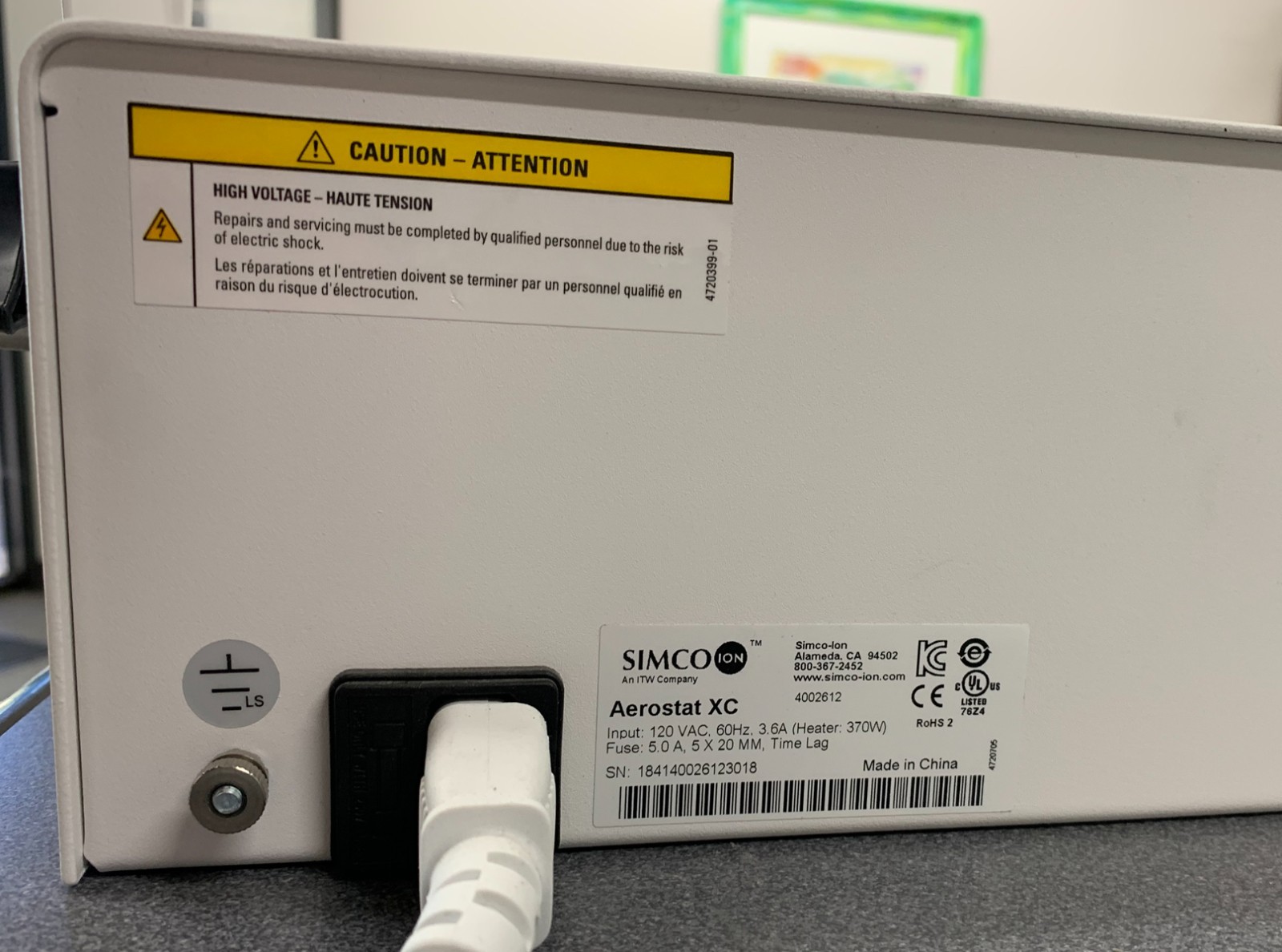 SIMCO Aerostat XC 4002612 Ionizing Air Blower
