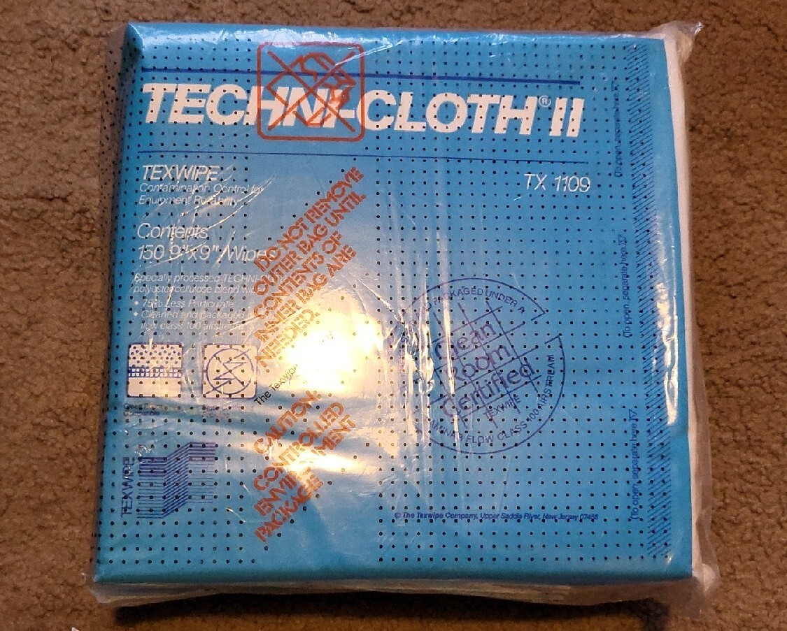 TexWipe TechniCloth Disposable Cleanroom Wipe 9″×9″ 150 Ct TX 1109 (3 Available)