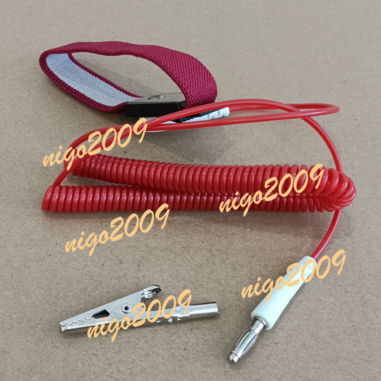 NEW Anti-static Antistatic ESD Ground Strap Wrist Band Grounding Bracelet Red #