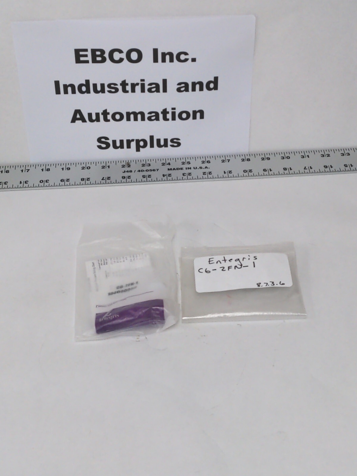 ENTEGRIS C6-2FN-1 Straight Adapter, 3/8 Flaretek x 1/8 MNPT