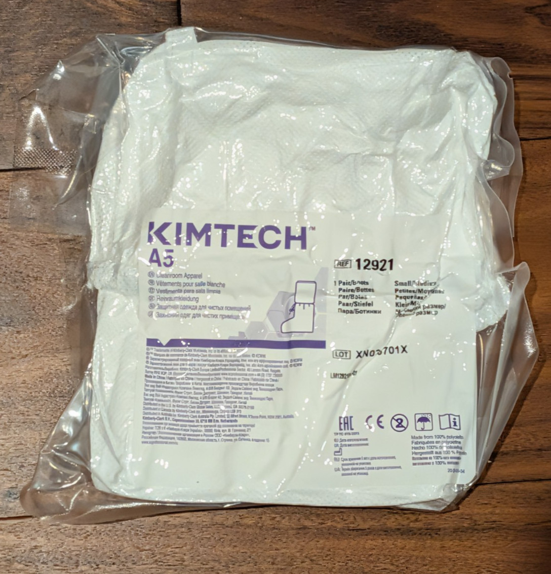 Kimtech 12921 A5 Cleanroom Boot Covers, ISO 5, Tie, 25 Pair (Small/Medium)