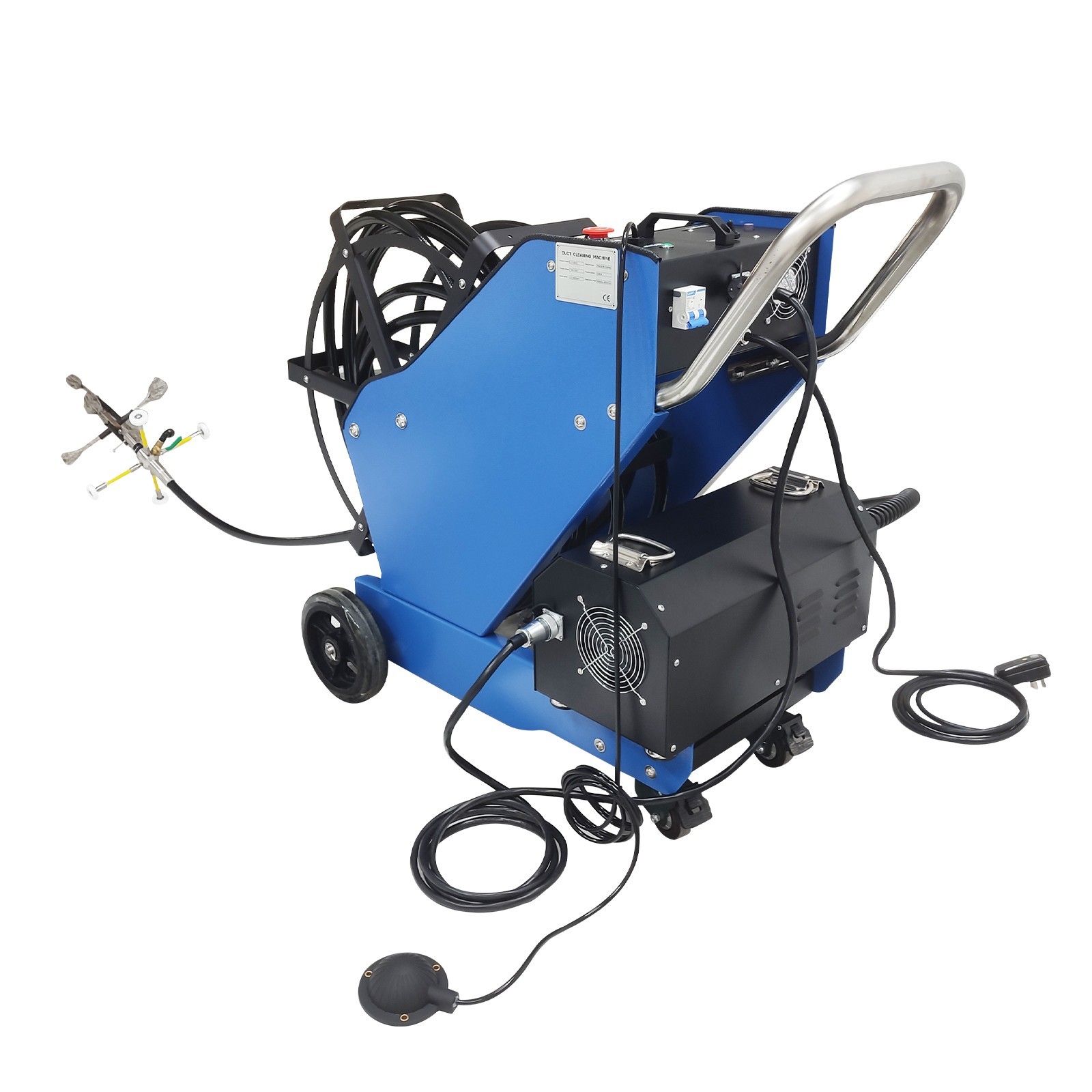 220V Oil Fume Pipeline Cleaning Machine Ductwork Cleaning 110V Transformer Dia 3