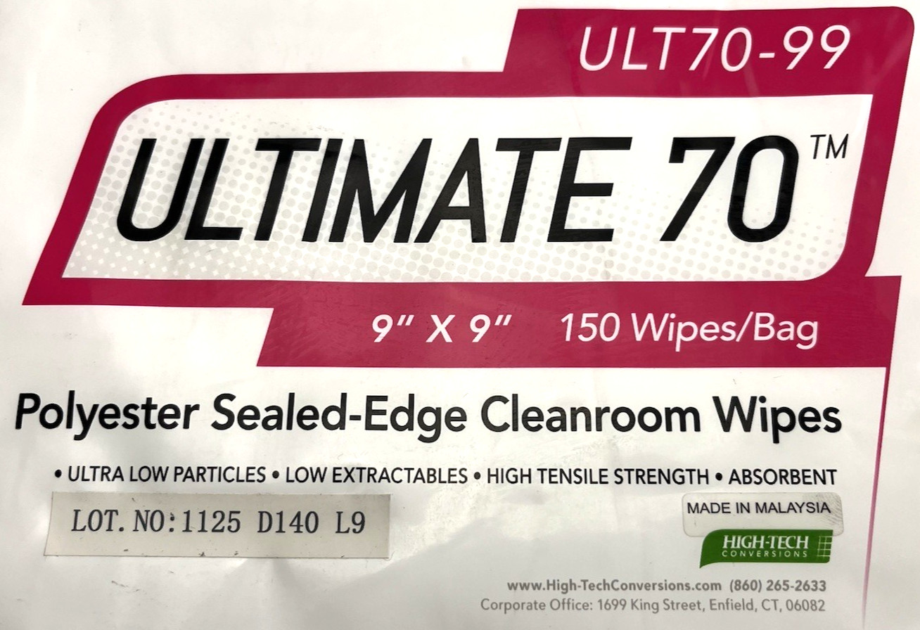 2-pk(300) High- Tech Ultimate 70 ULT70-99 Polyester Sealed Edge Cleanroom Wipes