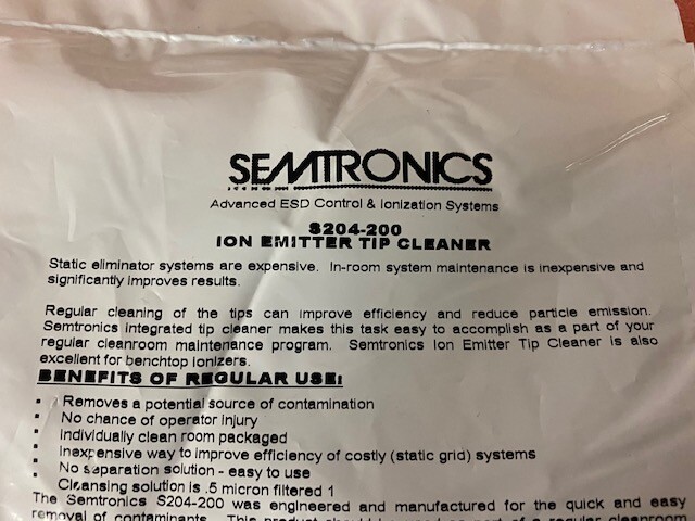 SEMTRONICS ZVI-5100 BENCH TOP ZERO VOLT IONIZER, NOS