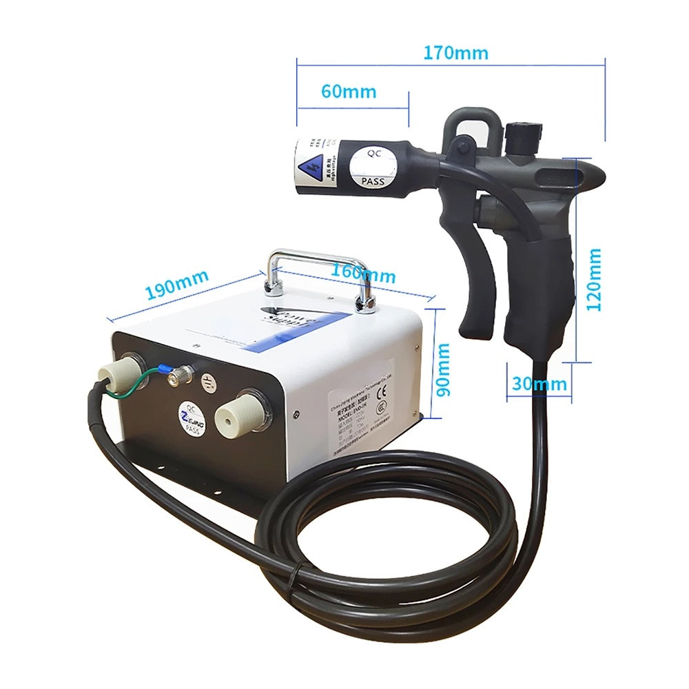 ZJ-302D electrostatic ion air gun dust removal nozzle adjustable air snake 10kv