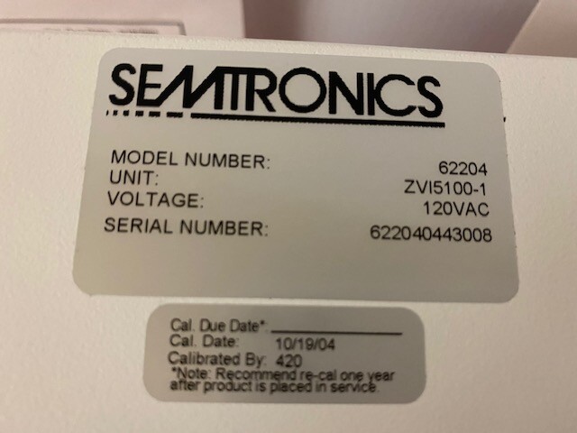 SEMTRONICS ZVI-5100 BENCH TOP ZERO VOLT IONIZER, NOS