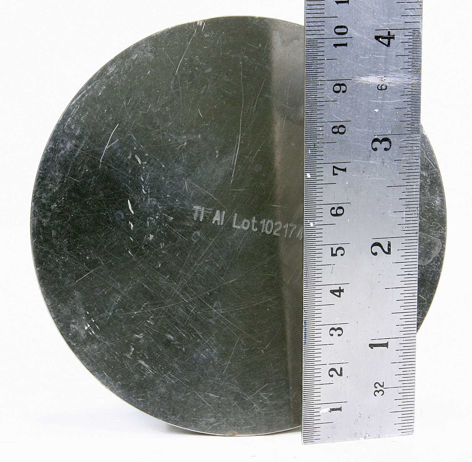 Round 4” Sputtering Target Titanium Aluminum