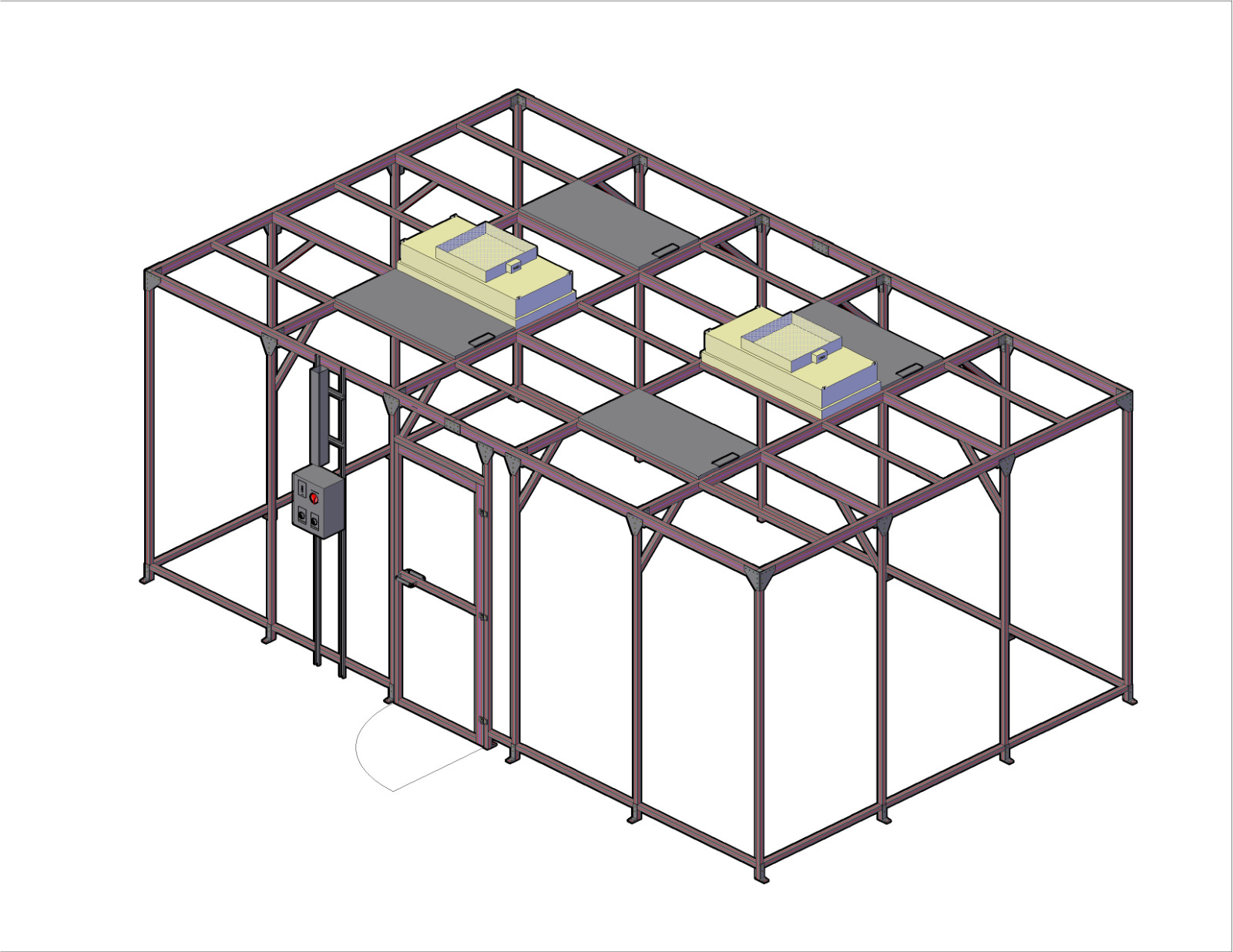 12′ x 20′ Modular Clean Room; Class 100,000, ISO8; HEPA Cleanroom Hard Wall