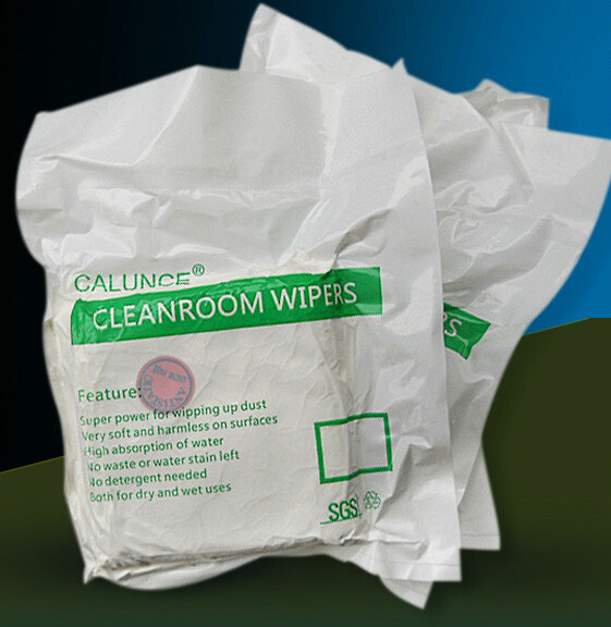 100pcs 6″x6″ 200g Dust-Free Cleaning Wipes Microfiber Lint-Free Cleanroom Wipers